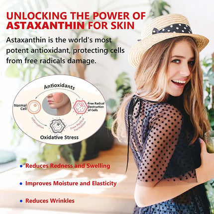 Xemenry Astaxanthin 24mg Triple Strength Softgels — High Potency Microalgae Antioxidant Supplement