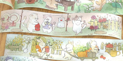 Xinyan 30mm x 3m Cute Animal Washi Tape - Decorative for Journals & Sc
