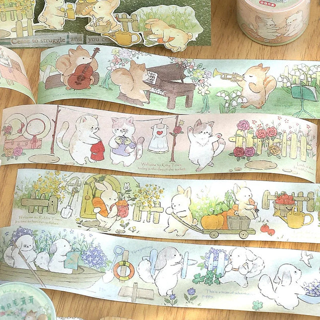 Cute Animal Washi Tape | 30mm x 3m Decorative Roll