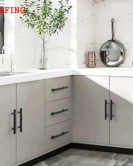 Sophisticated Black and Gold Aluminum Cabinet Hardware Collection