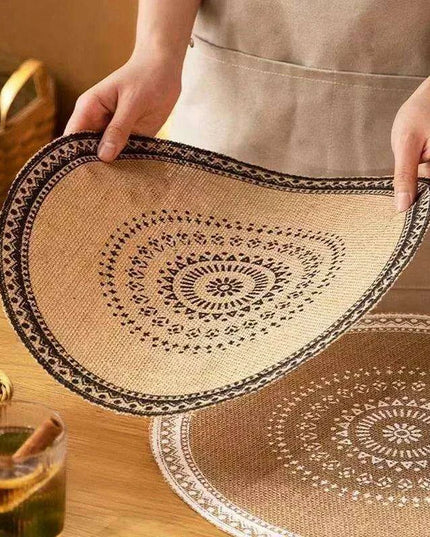Stylish Non-Slip Jute Round Placemats for Elegant Dining & Entertaining