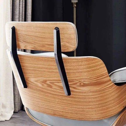 Chic Walnut Leather Adjustable Salon Styling Chair