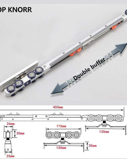 SmoothSlide Premium Sliding Door Hardware Kit for Home Improvement