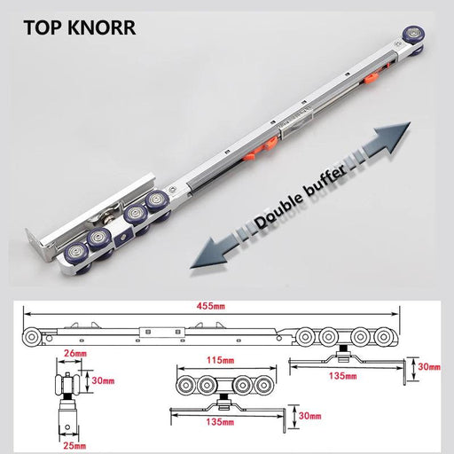SmoothSlide Premium Sliding Door Hardware Kit for Home Improvement