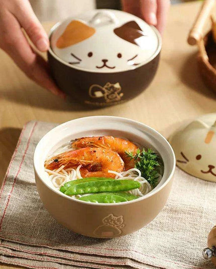 Playful Japanese Cat Ceramic Bowl Collection - Elevate Your Dining with Whimsical Delight