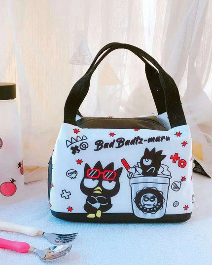 Sanrio Character Cozy Lunch Bag - Cute Insulated Tote Featuring Keroppi, My Melody & Badtz Maru for School and Office