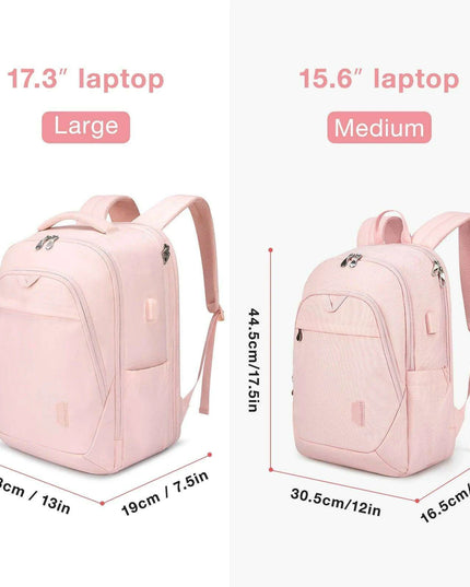 Sleek USB Charging Waterproof Backpack for Women - Perfect for Travel and Daily Use