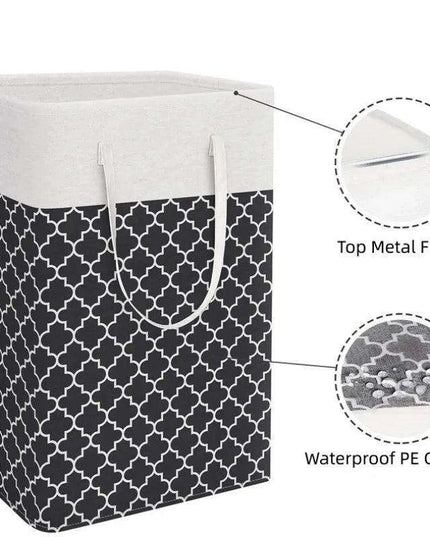 Oversized Waterproof Laundry Basket with 75L Capacity and Ergonomic Handles