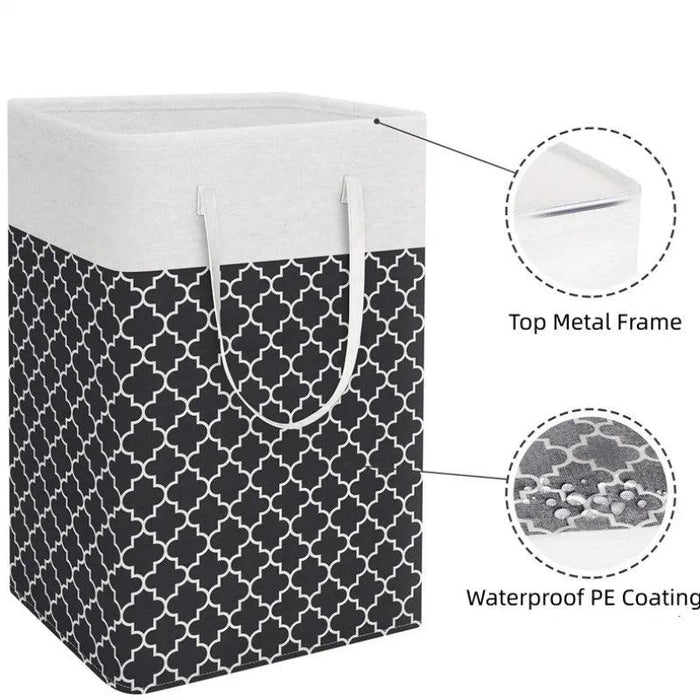 Oversized Waterproof Laundry Basket with 75L Capacity and Ergonomic Handles