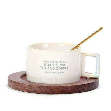 Luxurious Hand-Painted European Ceramic Coffee Mug Set with Gold Detailing - 110ml