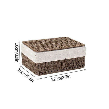 Stylish Woven Storage Basket – Versatile Organizer for Toys, Snacks, and Clothing with Convenient Handles