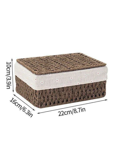 Stylish Woven Storage Basket – Versatile Organizer for Toys, Snacks, and Clothing with Convenient Handles