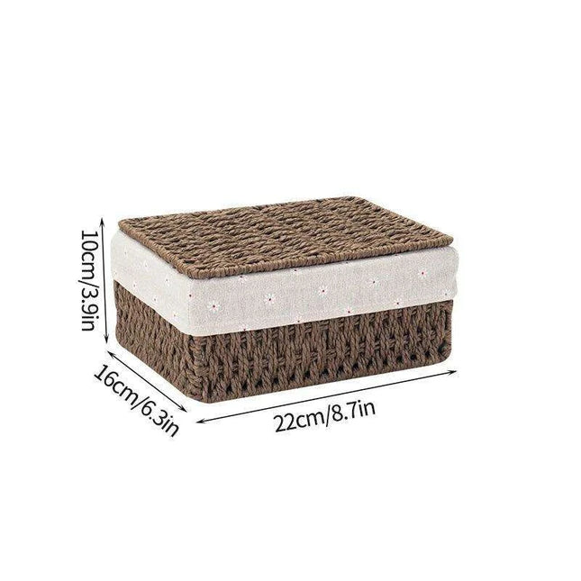 Stylish Woven Storage Basket – Versatile Organizer for Toys, Snacks, and Clothing with Convenient Handles