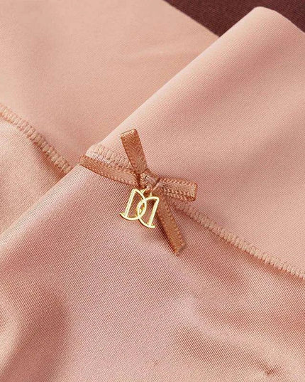 Elegant 2-Pack High-Waisted Satin Ice Silk Seamless Breathable Briefs with Butt Enhancing Design