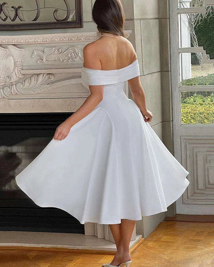 Off-shoulder Backless Sexy Midi Dress