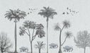 Captivating Black and White Tropical Rainforest 3D Wallpaper - Customizable Sizes