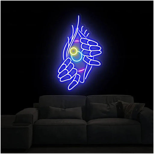 Illuminated Devil Eyes Custom Neon Sign for Halloween Room Decor with Dimmer and Hanging Kit