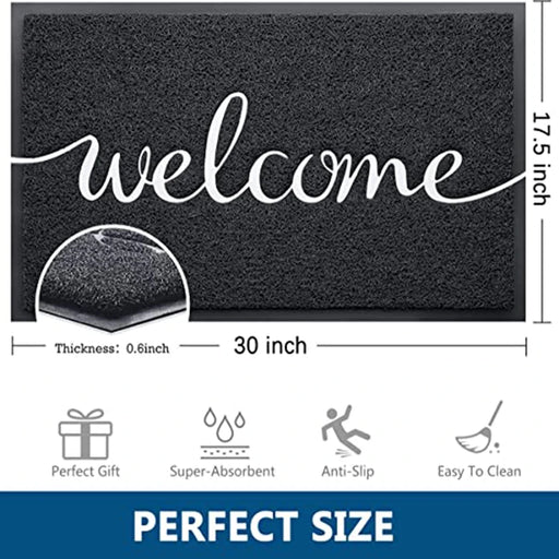 Welcome Mat for Stylish Homes | Durable 30"x17.5" Indoor/Outdoor Doormat"