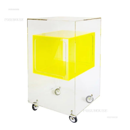 Acrylic Multi-Layer Beauty Salon Tool Trolley — 8-Colour Rolling Cart