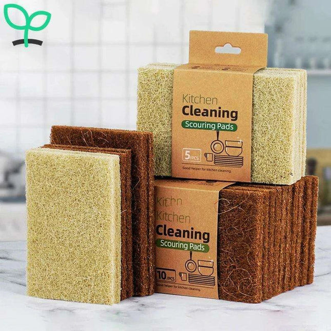 Sustainable Sisal Microfiber Kitchen Cleaning Sponges - Available in Sets of 5, 10, or 20