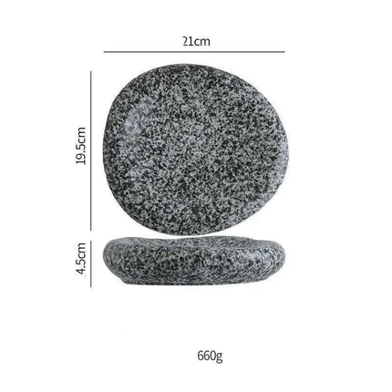 Elegant Irregular Japanese Ceramic Plate Set - Redefine Your Dining Experience