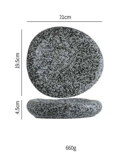 Elegant Irregular Japanese Ceramic Plate Set - Redefine Your Dining Experience