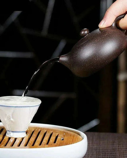 Elegant Handcrafted Yixing Purple Clay Teapot – 150ml Xishi Kettle for Oolong & Dahongpao Tea