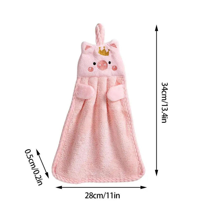 Charming Piglet Plush Microfiber Towels - Luxurious Kitchen & Bathroom Collection