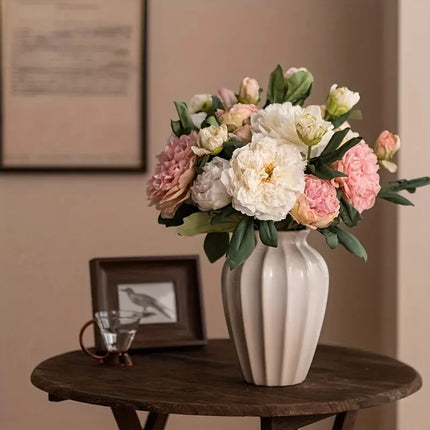 Peony Artificial Flowers — Faux Bouquet for Home & Wedding Decor