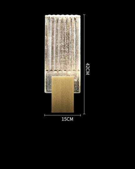 Luxurious Copper Finish Crystal Water Droplet LED Wall Light - Nordic Modern Design