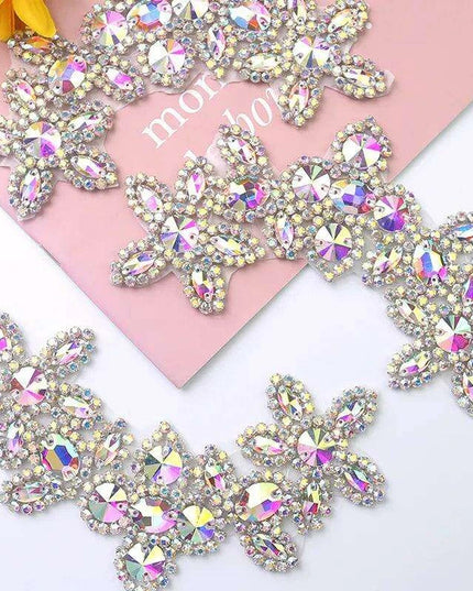 Sparkling Crystal-Studded Rhinestone Waist Appliqué Belt