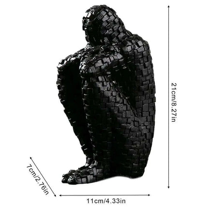 Nordic Elegance: The Thinker Resin Sculpture for Stylish Home Decor