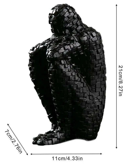 Nordic Elegance: The Thinker Resin Sculpture for Stylish Home Decor