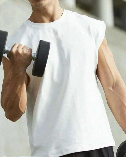 Men's Sleeveless Cotton Summer Vest - Gym Muscle Fitness Tank Top