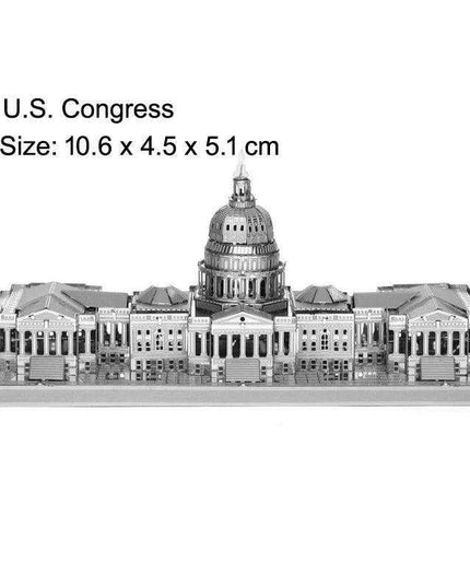 Global Landmark 3D Metal Puzzle Set: Construct and Discover Iconic Structures