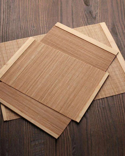 Sophisticated Bamboo Table Runner and Coaster Duo for Dining and Tea Events