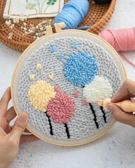 Adjustable Punch Needle Craft Kit for Creative DIY Embroidery and Projects