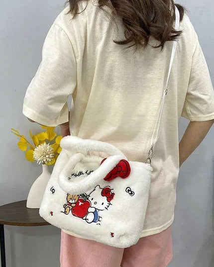 Kawaii Sanrio Plush Character Bags - Iconic Cinnamoroll, My Melody, Kuromi, Hello Kitty - Stylish Shoulder & Crossbody Set