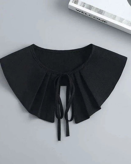 Embroidered Lace Detachable Collar for Women - Elegant White Shawl Accessory