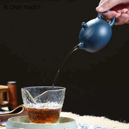 Elegant Yixing Purple Clay Teapot – 100ml with Unique Ball Filter for Authentic Zisha Tea Experience