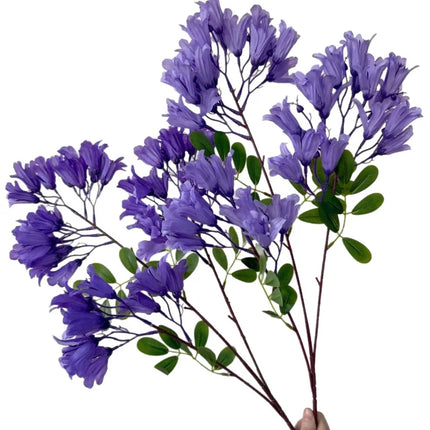 Shop1105184570 Artificial Jacaranda Branch - Faux Purple Flowers, Dura