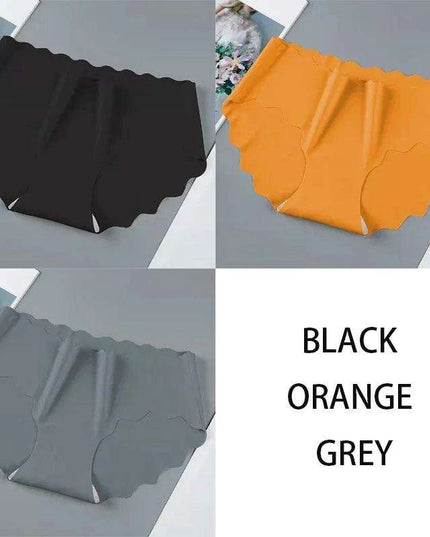 Set of 3 Elegant Seamless Women's Briefs - Soft Wave Edge Comfort Underwear