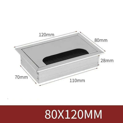 Sleek Rotatable Aluminum Desk Cable Management Grommet with Flip-Top Access