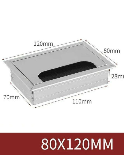 Sleek Rotatable Aluminum Desk Cable Management Grommet with Flip-Top Access