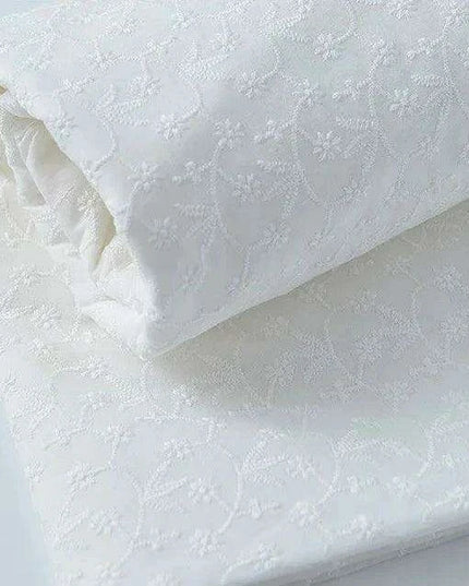 Elegant 100% Cotton White Lace Material