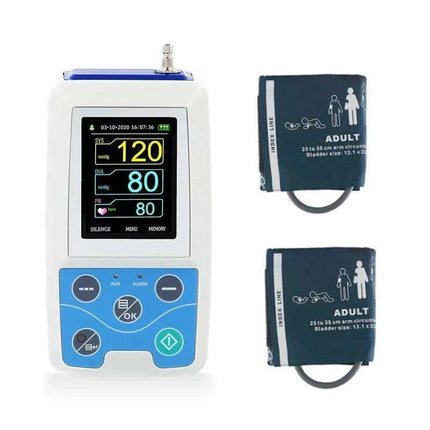 24-Hour Multi-Cuff Ambulatory Blood Pressure Monitor ABPM50+ with Free Data Analysis Software for All Ages