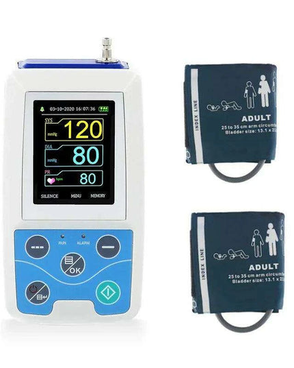 24-Hour Multi-Cuff Ambulatory Blood Pressure Monitor ABPM50+ with Free Data Analysis Software for All Ages