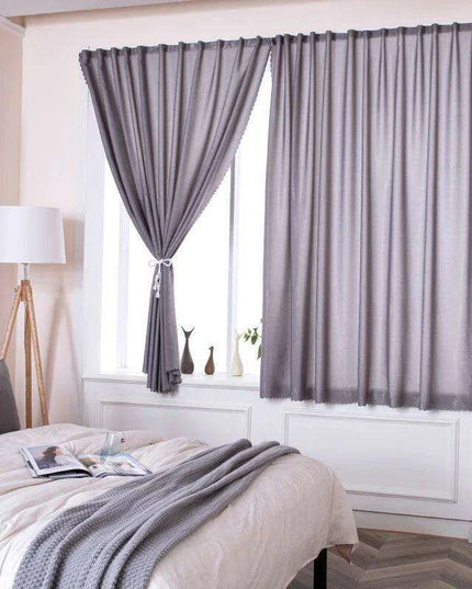 Adhesive Semi-Blackout Short Curtains for Easy Home Makeover
