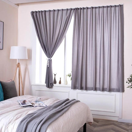 Adhesive Semi-Blackout Short Curtains for Easy Home Makeover