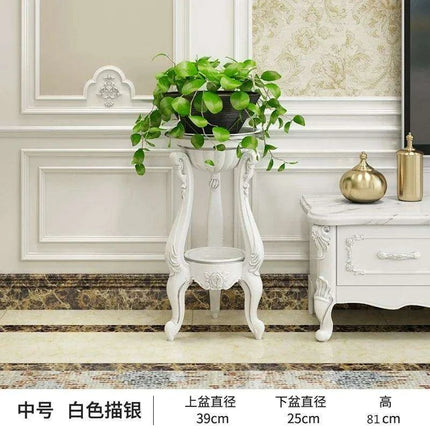 Luxurious European Gold Multi-Tier Plant Display Stand